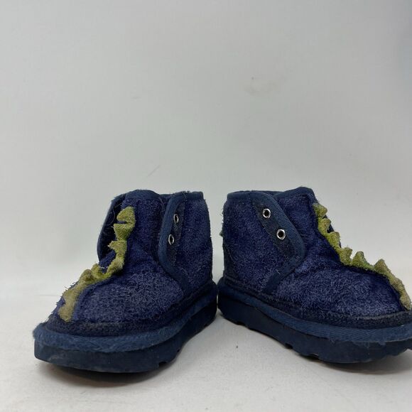 Ugg Australia Kid's sz 6 Dydo Neumel II Dinosaur Navy Blue Boots Toddler Boy - Picture 1 of 10